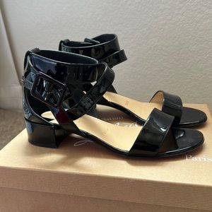 Black Christian Louboutin patent sandals